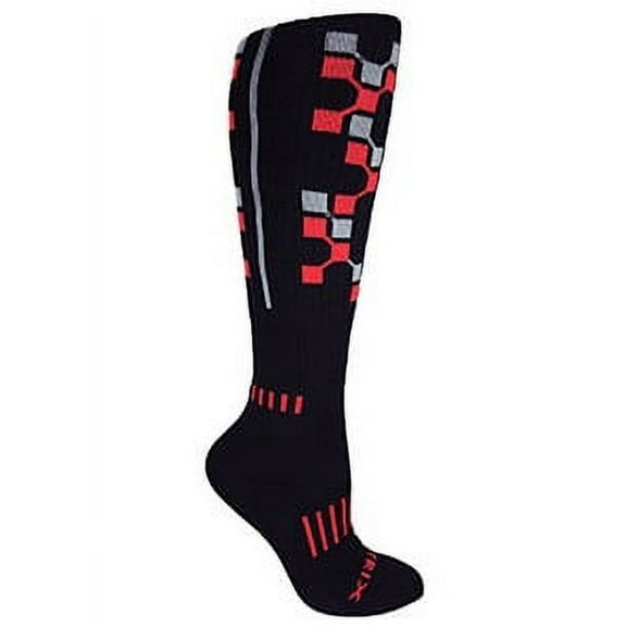 MOXY Socks Black with Red The Matrix Premium Cushioned Fitness Socks