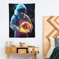 thumbnail image 2 of Shiartex Astronaut Space Tapestry for Bedroom, Cool Galaxy Planet Wall Hanging, Fantasy Outer Spaceman Room Decor Art Poster Aesthetic for Boys Men Guys College Dorm Living Room 30x40 Inch, 2 of 7