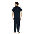 thumbnail image 4 of Inkmeso Solid Nightwear Set For Mens Tshirt And Pants Pajama Set Short Sleeve Pjs Loungewear Set, 4 of 8