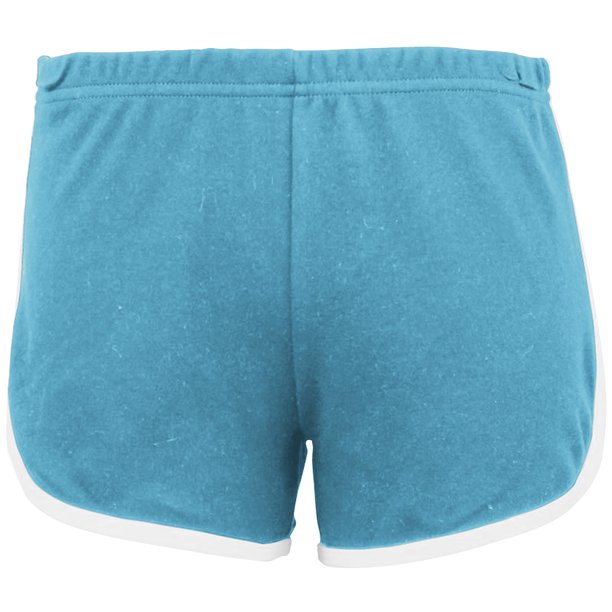 American Apparel- Pantalones cortos de algodón casual/de deporte para mujer (Turquesa/Blanco)