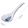 thumbnail image 2 of 2Pcs Blue and White Porcelain Ceramic Soup Ladle Spoons, for Cooking Serving Ramen Ice Cream, 2 of 3