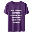 thumbnail image 4 of Fesfesfes Tights for Women Control Top Womens Work Tops Short Sleeve Out Blouse Funny Letter Print Shirt T-Shirt Tops Tshirts Shirts for Women Graphic 6(M), 4 of 7