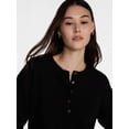 thumbnail image 5 of Scenario Women's Thermal Henley Shirt with Long Sleeves, Sizes XS-XXXL, 5 of 6