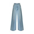 thumbnail image 7 of Baggy Jeans, Audhol Ladies' Jeans Loose Fitting Y2K Wide Jeans Straight Leg High Waisted Pants Street Wear Flared Pants Summer Casual Pants High Waisted Wide Leg Jeans for Women Light Blue L, 7 of 7