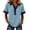 Sky Blue, variant on Nestiefly Denim Button Down Shirt Women Lapel Collar Short Sleeve Patchwork Comfort V Neck Casual Tunic Jean Blouses Dark Gray S