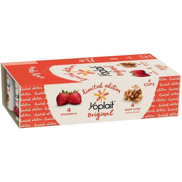 Yoplait Original Limited Edition Apple Crisp and Strawberry Yogurt, 6