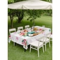 thumbnail image 3 of Easter Eggs Outdoor Tablecloth - 54x80 Inch Rectangle Dining Table Cover, Pink Flowers Basket Leaves Rustic Botanical Waterproof Outdoor Table Cloth with Umbrella Hole & Zipper for Picnic/Patio/Party, 3 of 7