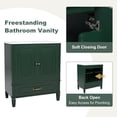 thumbnail image 6 of 30-Inch Bathroom Vanity with Sink, Vintage Multi-functional Bathroom Sink Cabinet with Soft-Closing Door, Drawer and Storage Shelf, Freestanding Dark Green Bath Vanity, 6 of 9