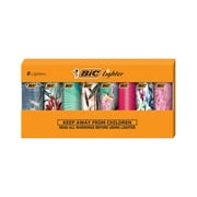 BIC Mini Lighter, Fashion Collection, Assorted Unique Designs, Pack of 8