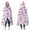 Pink and Purple, variant on Wearable Blanket,Pink and Pink Of Leopard Print Hooded Wearable Flannel Blanket for Adults & Teens,Winter Poncho Shawl Wrap Cape Cozy Anti-Pill,50"x60"