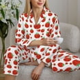 thumbnail image 6 of Naloa Hand Drawn Tomatoes Pajamas for Women Set, Womens Pajama Sets, Lounge Sets for Women, 2pjs for Women-Medium, 6 of 7