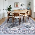 thumbnail image 6 of Jamfeel Modern Abstract Rugs for Living Room Retro Print Low Pile Washable Rug Non-slip Carpet Room Decor 6'x9' Blue, 6 of 6