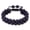 Blue Goldstone, variant on 16mm Adjustable Bracelet Gemstone Layered Healing Rose Quartz T73