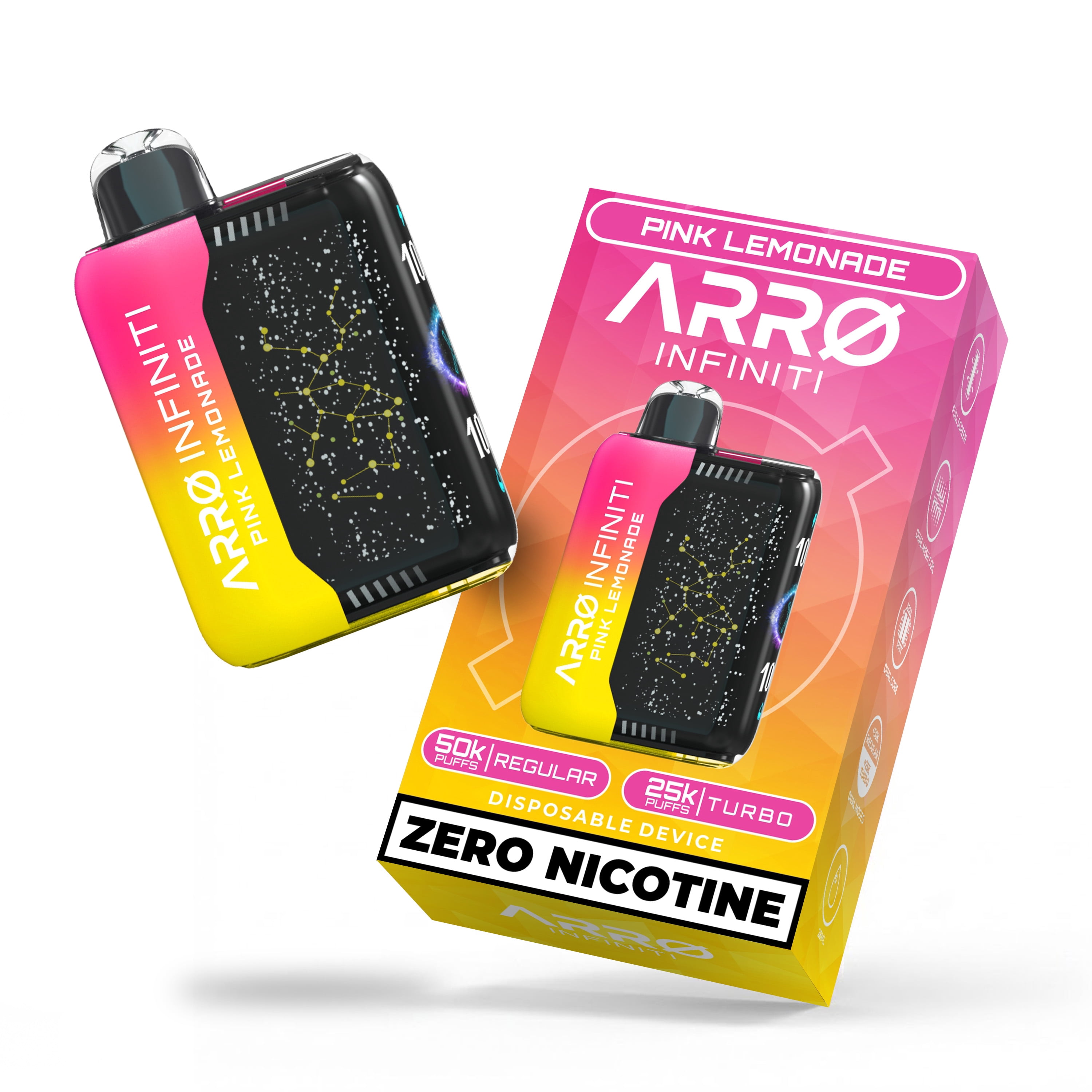 ARRO Infiniti - Pink Lemonade | 0% Nicotine, 40k puffs, Aromatherapy Diffuser