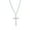 Silver, variant on Men's Cross Necklace in Stainless Steel - Hypoallergenic Necklace for Men - Fine Religious Jewelry for Him - Unique Necklace for Baptism, Communion & Confirmation