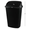 thumbnail image 2 of Teyyvn 13 Gallon Tall Kitchen Swing Lid Garbage Container, Set of 4 Plastic Trash Bin with Swing Top, Black, 2 of 14