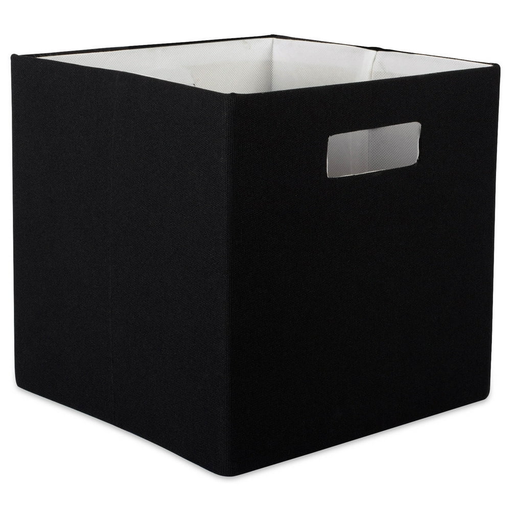 Black Cube Storage Bin 13"