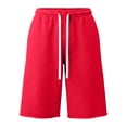 thumbnail image 2 of Resicozy Baggy Sweat Shorts for Men Casual Cotton Under Knee Length Loose Shorts with Pockets Y2K Style Basketball Red XL, 2 of 6