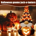 thumbnail image 3 of Halloween Dwarf Decoration with Light, Pumpkin Ceramic Tree Light-Up Figurine, Oran Dwarf with Tree LED Light, Pumpkin, 3 of 8