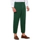 thumbnail image 4 of Pantalones de vestir recortados INSPIRE CHIC para hombres, de cintura elástica, longitud hasta el tobillo, tapered, color verde 34, 4 of 4