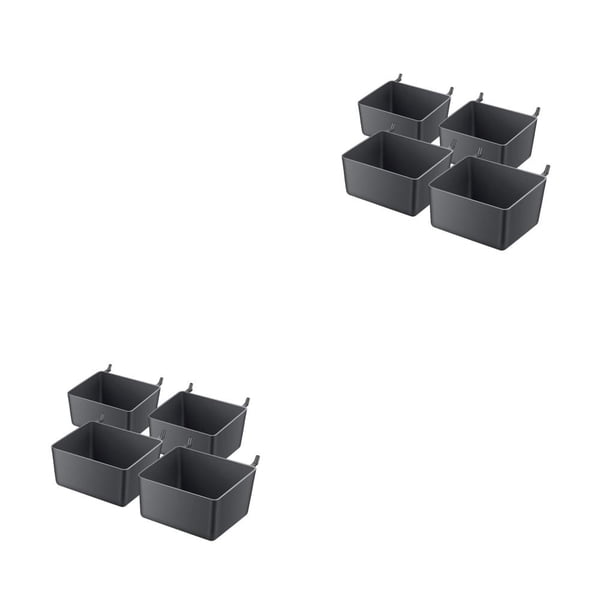 Matsuzay Storage Box Desk Jewelry Case Exquisite View Plastics Household Supplies Bathroom Bin Container Clear Organizer Stackable Small Negro 2piezas