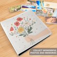 thumbnail image 4 of FORMRS 3 Ring Photo Album 4"x6" Self Adhesive Large Capacity PU Leather Cover, Gray Cute Flower, 4 of 7