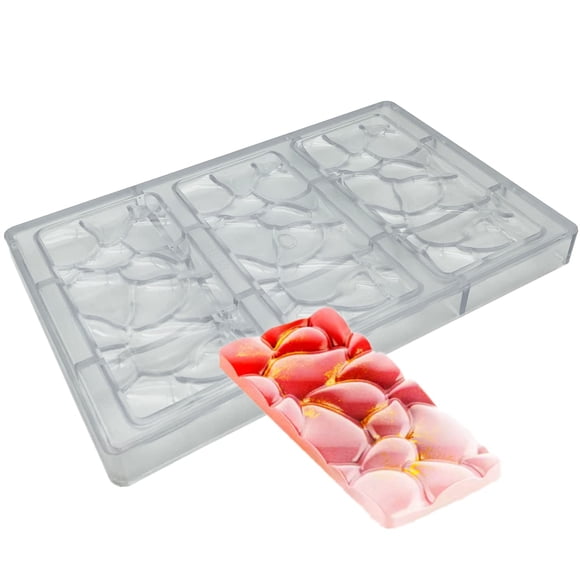 Polycarbonate Large Drop Chocolate Bar Mold Hard Plastic Candy Protein Chocolate Energy Bar Mould