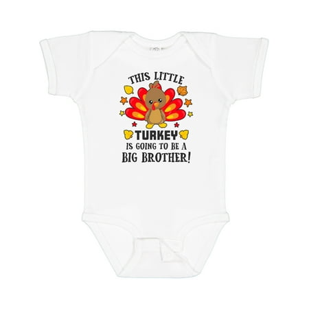 

Inktastic This Little Turkey is Going to Be a Big Brother Gift Baby Boy Bodysuit