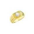 thumbnail image 4 of RYLOS Men's Ring Yellow Gold Plated Silver Ring, 7MM Round Shape Gemstone Designer Style Rings Opal October Birthstone Rings Silver Size 12, 4 of 7