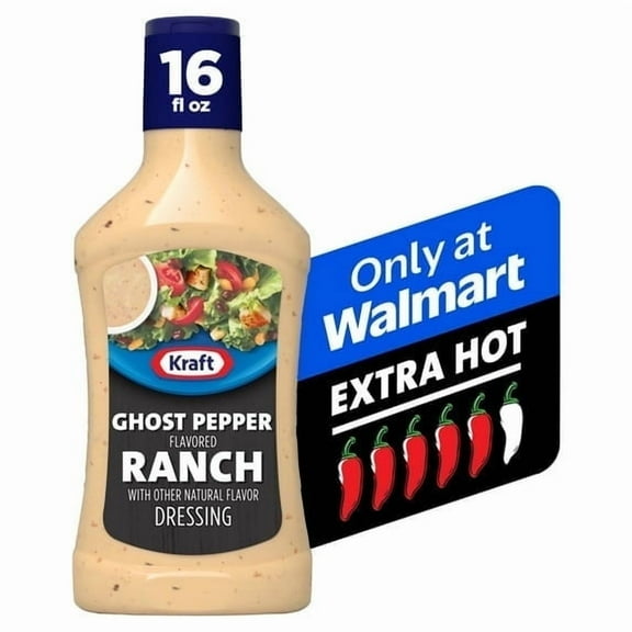 Kraft Ghost Pepper Flavored Ranch Dressing, 16 fl oz Bottle