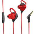 thumbnail image 1 of Auriculares para juegos, aislamiento de ruido Estéreo Bajo Auriculares intrauditivos con micrófono Cable de extensión de cable largo de 47 pulgadas Auriculares Auriculares para computadora rojo, 1 of 6