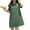 Green, variant on ZANZEA Women Short Sleeve Pocket Mini Dress Solid Color Vintage Straight Dresses