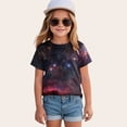 thumbnail image 2 of Hessimy Girls Short Sleeve T Shirts Kids Summer Tops Crewneck Tees,Crewneck Tee(Pink,6-7 Years), 2 of 4