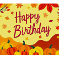 thumbnail image 3 of Autumn Themed Happy Birthday Banner with Pumpkin and Leaf Elements Party Decoration Photography Backdrop for Birthday Parties Family Gatherings Celebrations Photo Booths, 3 of 6