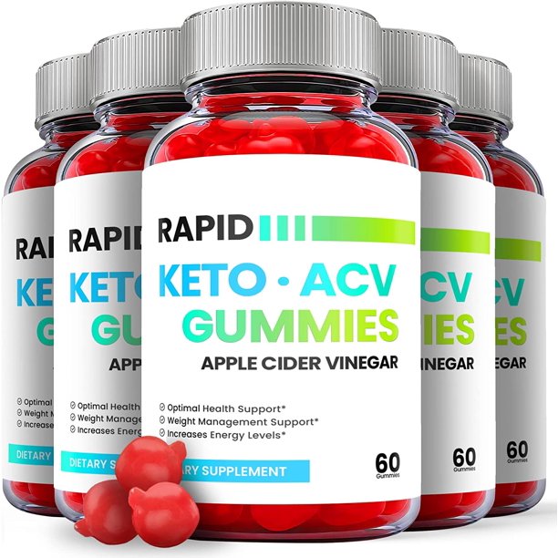 (5 Pack) Rapid Keto ACV Gummies Supplement for Weight Loss Energy