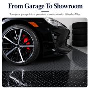 FlooringInc Nitro Pro Garage Tiles, Diamond, 40 Pack, 40 Sq/Ft. Graphite/Black