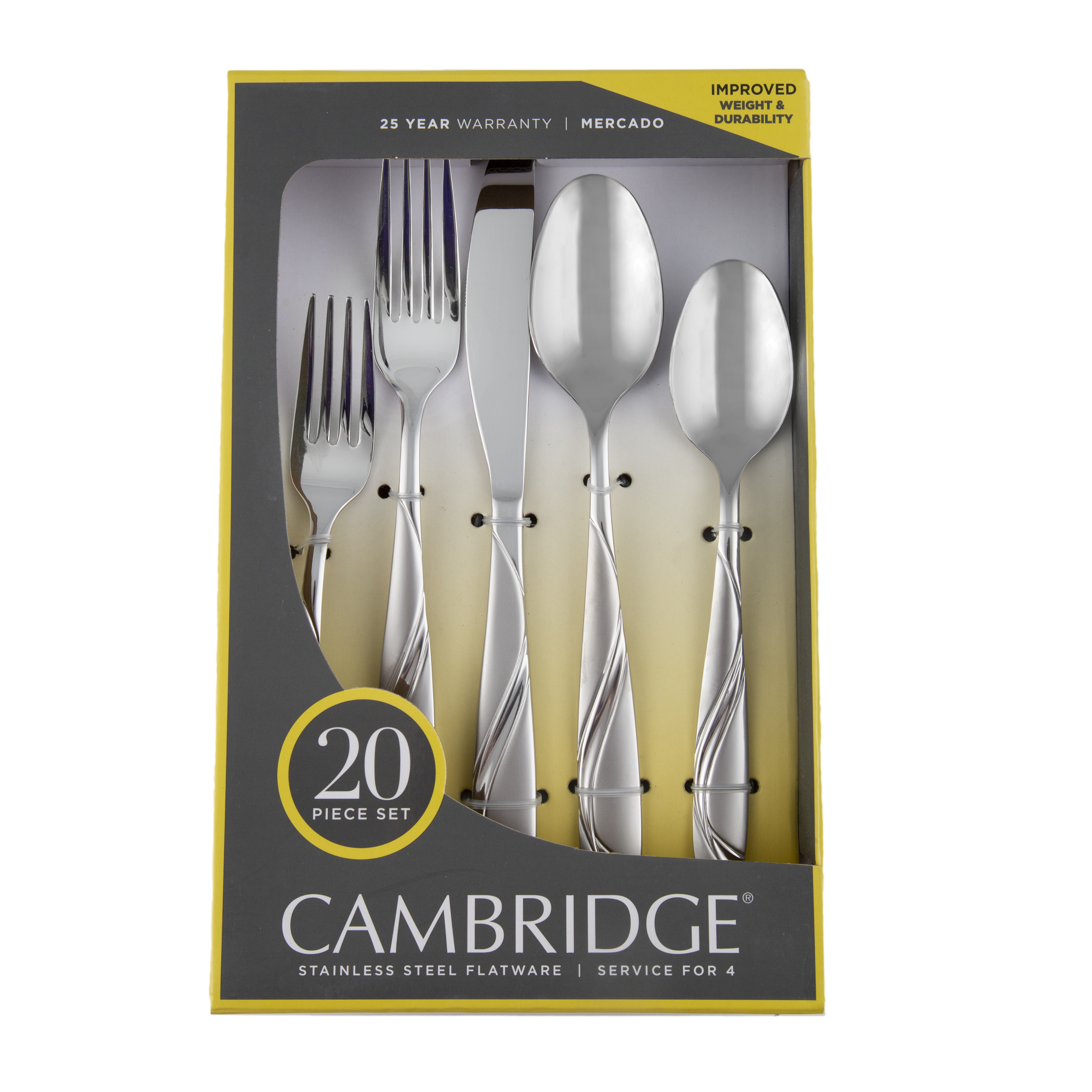 Cambridge Silversmiths Mercado Sand 20-Piece Flatware Set photo 5