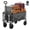 330 lbs Gray, variant on SHOUFTW Foldable Wagon Cart with Wheels, 330 lbs Capacity, Portable Utility Cart with Adjustable Handle for Camping, Garden, Shopping, Sports, Red