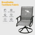 thumbnail image 4 of Outdoor Swivel Patio Dining Chairs Set of 8, All Weather Patio Textilene Chair High Back Outdoor Swivel Rocker Set, 4 of 7