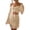 Beige, variant on Womens Summer Knitted Hollow Bikini Cover Up Shirt Bathing Suit Beach Coverup Dress for Vacation(Beige,S)
