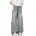 thumbnail image 4 of Womens Baggy Jeans Wide Leg Straight Leg Vintage Washed Distressed Denim Pants Fashion Casual Loose Fit Long Trousers Trendy Jeans for Women, 4 of 7