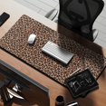 thumbnail image 2 of Long Mouse Pads for Desk,Brown and Black Leopard Print Desk Mats on Top Of Desks, Desk Mouse Pad Extra Large with 3mm Non-Slip Base and Stitched Edge for Gaming,Office,Work,Home 35.4"x15.7", 2 of 6