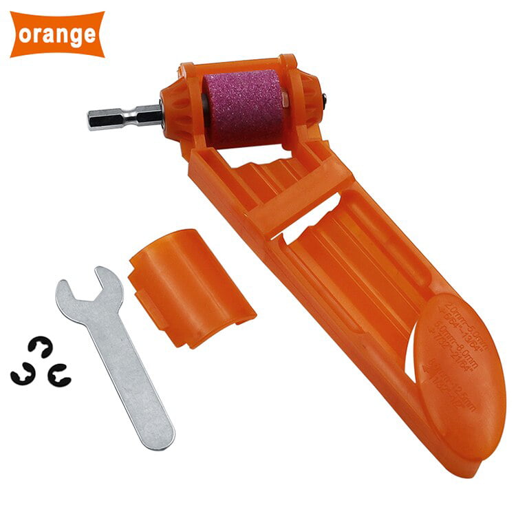 ZYL-YL Drill Sharpener Orange Color Adopts Wear-Resistant Corundum Material was Driven by Electric Drill Applies to Iron Drill Bit Diamond Drill Sharpener Tool Very Practical and Portable 