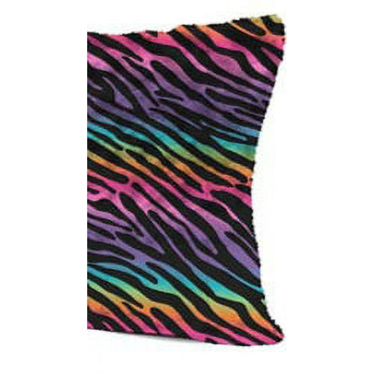 Your Zone Rainbow Zebra Print Body Pillow 1 Each Walmart
