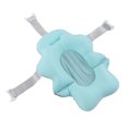 thumbnail image 2 of Asiento de baño para bebé, universal, flotante, plegable, suave y cómodo, alfombrilla de apoyo para bañera de bebé para baby shower, color azul claro, 2 of 14