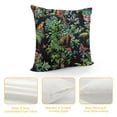 thumbnail image 4 of Awypu Throw Pillow Cushion Cover - Green Jungle Pattern Animals Duplex Printing Fabric Luxury American Style Couch Sofa Pillow with Tassel for Living Room Bedroom 20x20in, 4 of 5