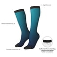 thumbnail image 4 of Cauagu Blue and Teal Gradient Funny 13.8in Socks for Unisex for Men,Women and Teens with Christmas,Holiday or Birthday Gift, 4 of 6