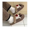 thumbnail image 2 of Winter Reindeer Slippers Cozy Memory Foam Scuff Slippers Slip On Warm Indoor House Shoes, 2 of 5