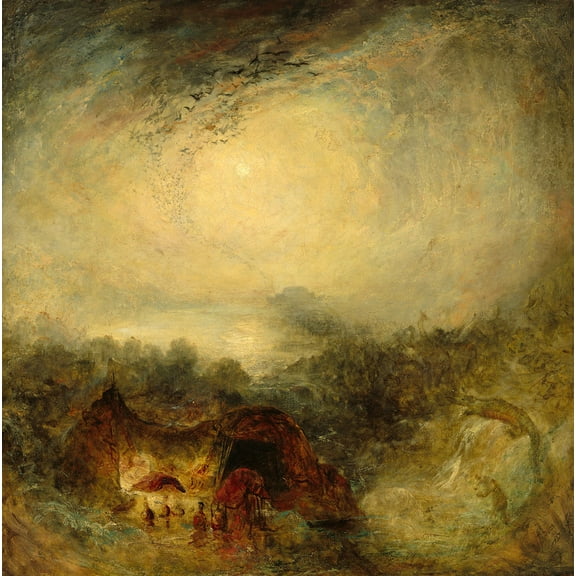 The Evening of the Deluge by Joseph Mallord William Turner - 12" x 18" Art Print Wall Decor
