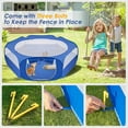 thumbnail image 2 of LAZIOEGR Small Animal Playpen Portable Foldable Exercise Fence with Side Door, Outdoors Pet Cage Tent for Chicks Cats Dogs Rabbits Hamsters, Breathable Mesh Pen, Blue (10.24 inches / 26 cm), 2 of 9